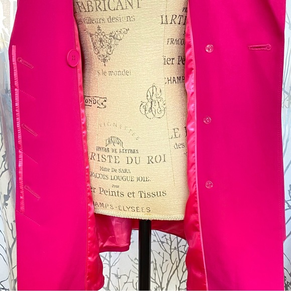 DUNDAS x revolve Joni pink v-neck collar waist belt button up blazer jacket coat - Picture 11 of 15